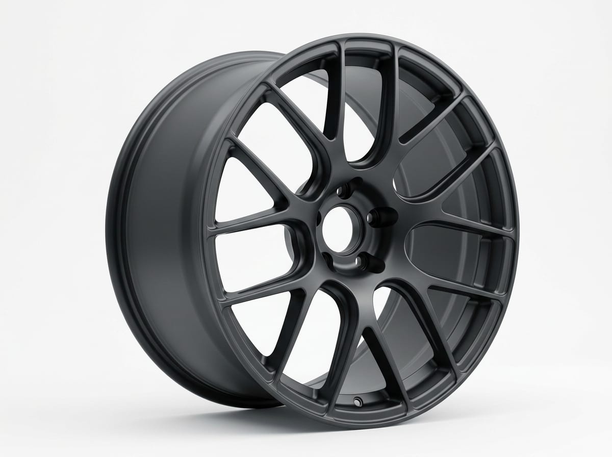 Matte gray race-style sport wheel